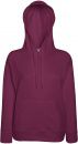 Bluza damska z kapturem Lightweight Burgundowa S